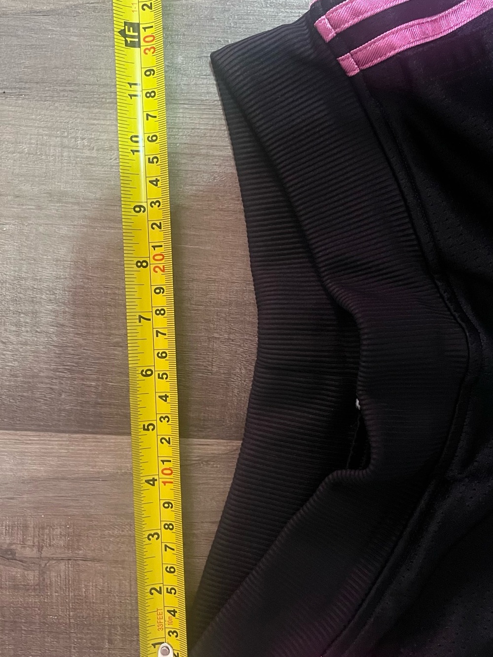 adidas Black Sweatpants with Pink Side Stripes - Picture 3 of 5